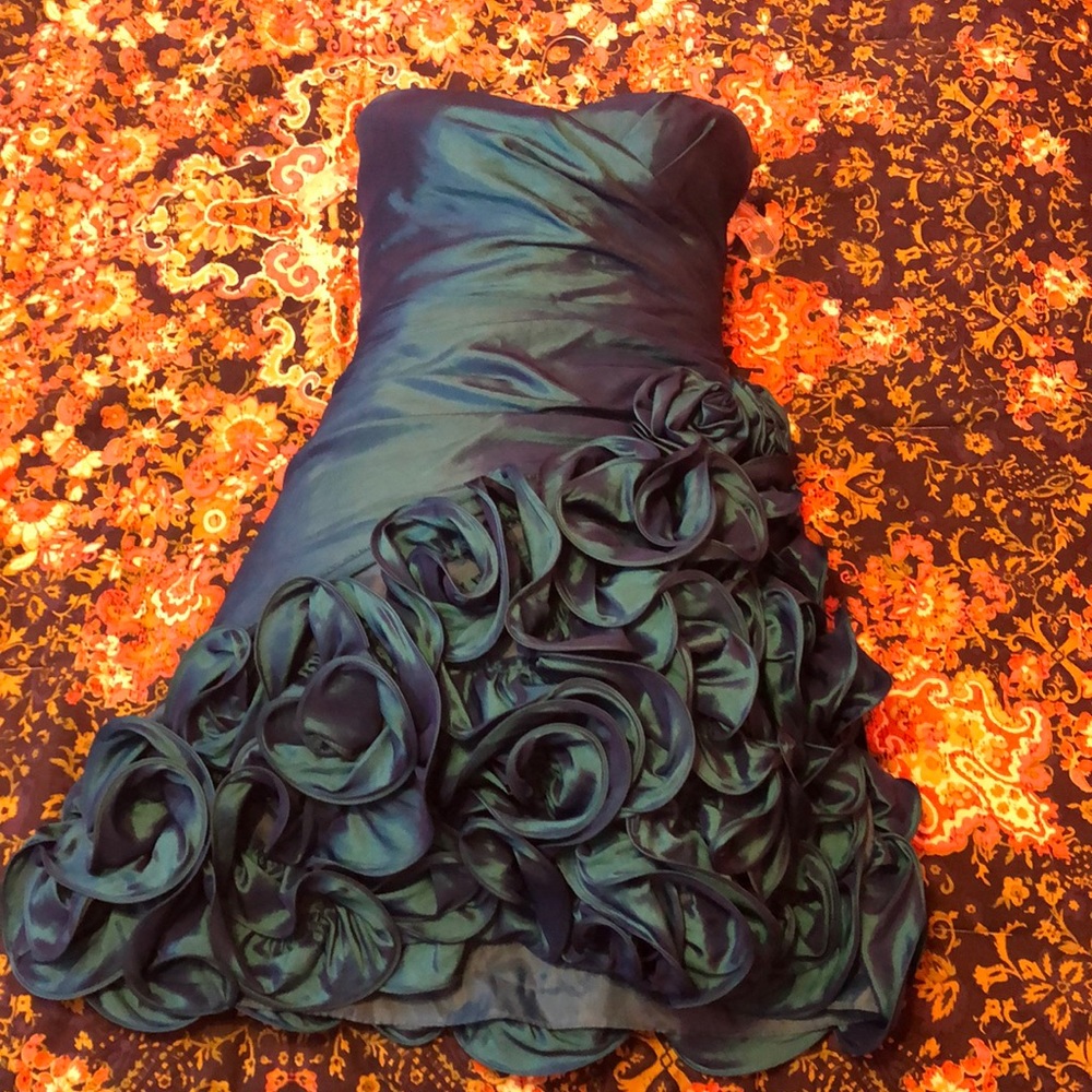 Teal blue banquet dress